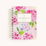 2026-2027 Blush Hydrangea Spiral Daily Simplified Planner -
