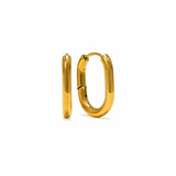 Midi Paperclip Hoop Earrings | Silver Hoops | Gold Hoops
