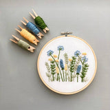 Meadow in Blue & Yellow Beginner Embroidery Kit -