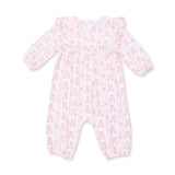 Ballet Shoes Ribbon Stripe - Ruffle Sleeve Snap Romper