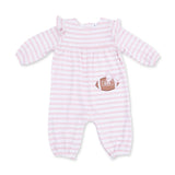 Football Dot and Stripe - Ruffle Sleeve Snap Romper