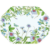 Blue Botanical Garden Posh Die-Cut Placemat