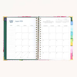 2026-2027 Blush Hydrangea Spiral Weekly Simplified Planner -