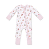 Christmas Teddy Bears Pink Convertible Romper