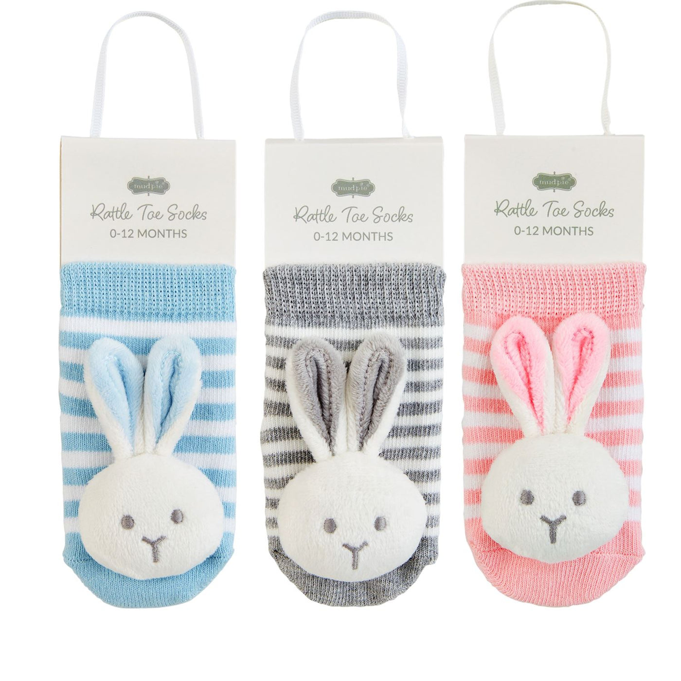 Bunny Rattle Toe Socks