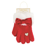 Red Christmas Glitzy Gloves