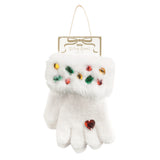 White Christmas Glitzy Gloves