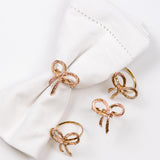 Bow Napkin Rings Gold