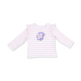 Football Helmets Pink - Long Sleeve Ruffle Tee Helmet