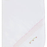 Rose White Baby Pima Cotton Blanket