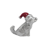 Sitting Lab with Red Hat Napkin Weight