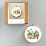 Meadow in Blue & Yellow Beginner Embroidery Kit -
