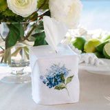 Blue Hydrangea Linen Tissue Box Cover