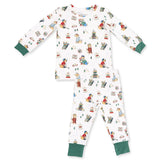 Winter Sports Dogs Green - Long Sleeve Loungewear Set