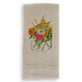 Square Vase with Flowers