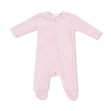 Velour Teddy Bear Velour Footie Pink