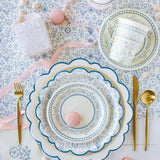 Pembroke Cream with Blue Edge 12" Paper Plate