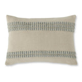 Green Wool Blend Lumbar Pillow