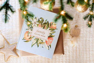 Family Recipe Book & Keepsake Journal | Christmas Gift