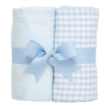 Blue Lullaby Burp Pads Set of 2