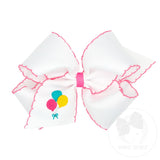Balloons Emb Hair Bow