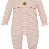 Jack o Lantern Girl's Orange Romper