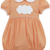 Orange Gingham Girl's Short Bubble