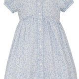 Light Blue Floral Collar Dress