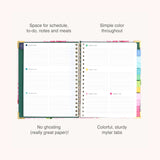 2026-2027 Blush Hydrangea Spiral Weekly Simplified Planner -