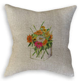 Square Vase with Flowers