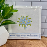 Bouquet of Blue Flowers Needlepoint Kit