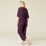 Fig Dream Relaxed V- Neck With Capri Lounge Set