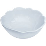 Scalloped Serving Bowl White