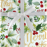 Merry Christmas Sprig Roll Wrap Jumbo 10ft