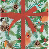 Snow Day Birds Roll Wrap Jumbo 10ft