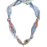 Louisa Beaded Cross Scarf Necklace