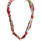 Cora Greek Keys Scarf Necklace