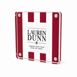 Red and White Striped Gameday Square Acrylic Frame