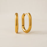 Midi Paperclip Hoop Earrings | Silver Hoops | Gold Hoops