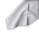 Knotted Edge White Cotton Napkin Soft Pink Trim