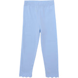 Basic Bows Light Blue Scallop Leggings