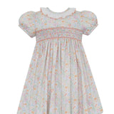 Pumpkin Print Orange Multicolor Floral Dress