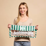Sicily Stripes Teal Mahjong Tile Keeper Pouch