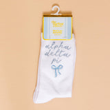 Sorority Embroidered Crew Socks