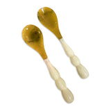 White Resin Rio Bubble Salad Servers