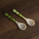 Green Resin Rio Bubble Salad Servers