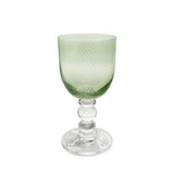 Green Glass French Swirl Wine