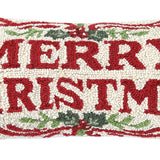 Merry Christmas Hook Pillow White Background