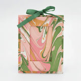 Mini Hand-Marbled Picture Frame Ornament | Peony Bloom