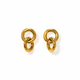 Linx Earrings | Gold 20 mm Drop Earrings | Statement Piece